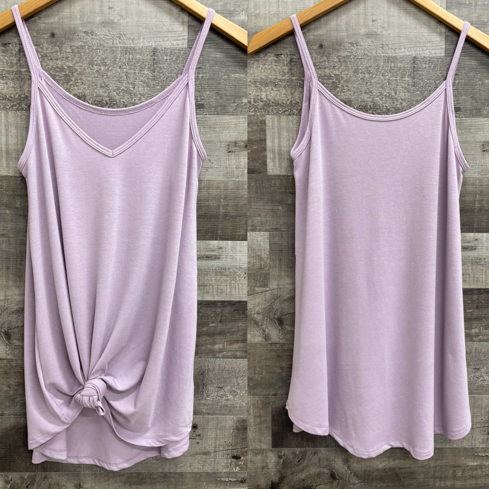 New Light Lavender Reversible Tank Top Shirt V-Neck or Scoop Neck Soft & Comfy!